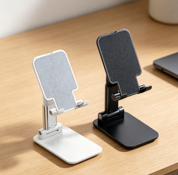 Pack of 2 Foldable Adjustable Phone Stands, Universal Desk Holder