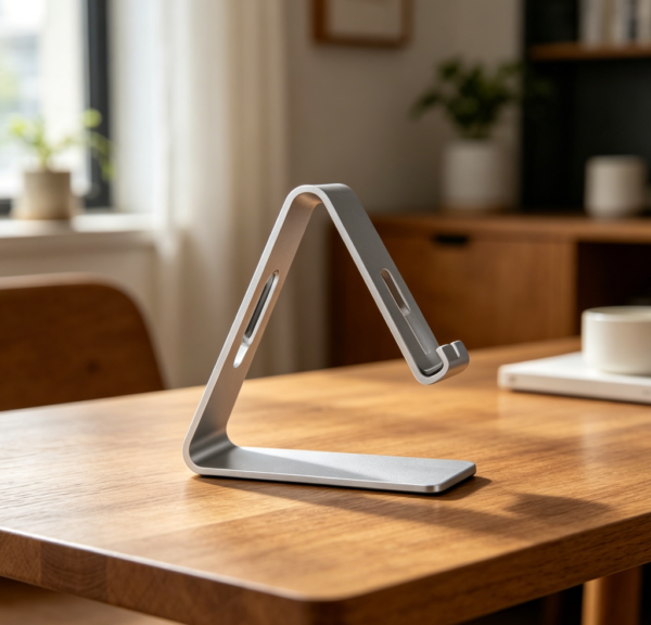 Desk Phone Cradle with Charging Dock, Universal, Silver