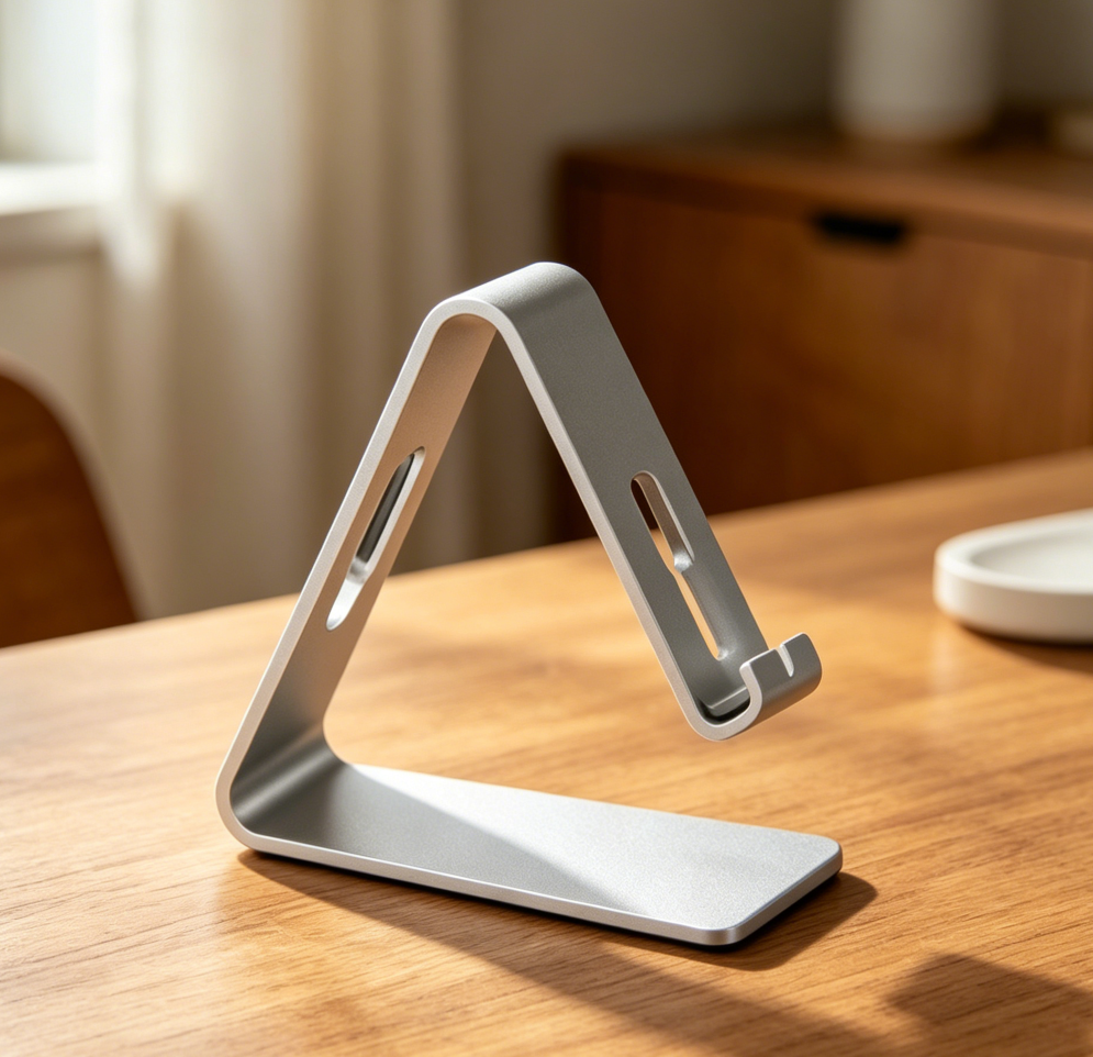 Desk Phone Cradle with Charging Dock, Universal, Silver