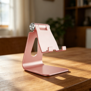 Aluminium Adjustable Phone Cradle, Universal, Rose Gold