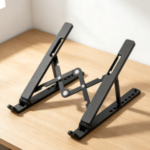 Foldable Ventilated Laptop Stand, Adjustable, Fits 25-40 cm, ABS & Silicone