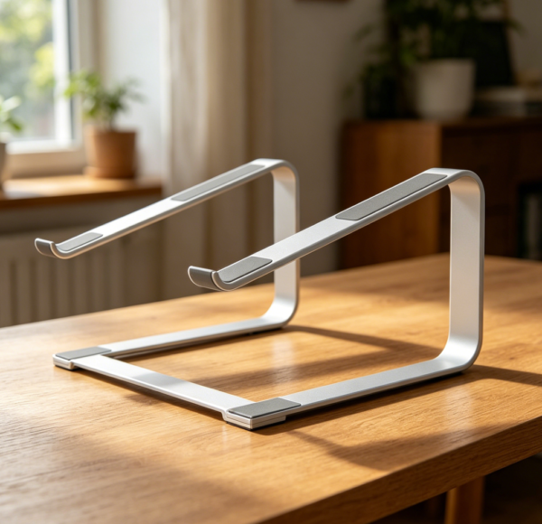 Metal Ergonomic Laptop Riser, Fits 30-44 cm, Silver