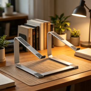 Metal Ergonomic Laptop Riser, Fits 30-44 cm, Silver