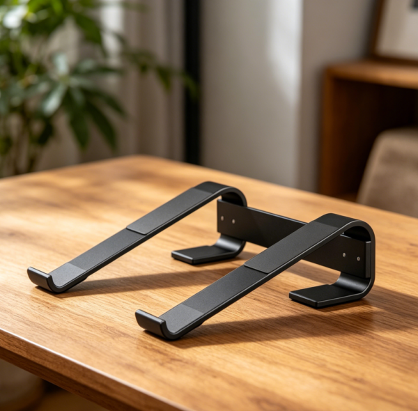 Detachable Aluminium Laptop Stand, Ergonomic, Fits 30-43 cm, Black