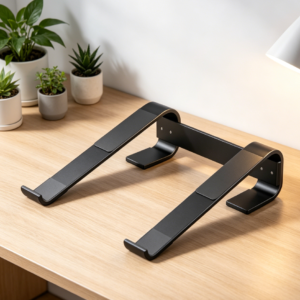 Detachable Aluminium Laptop Stand, Ergonomic, Fits 30-43 cm, Black
