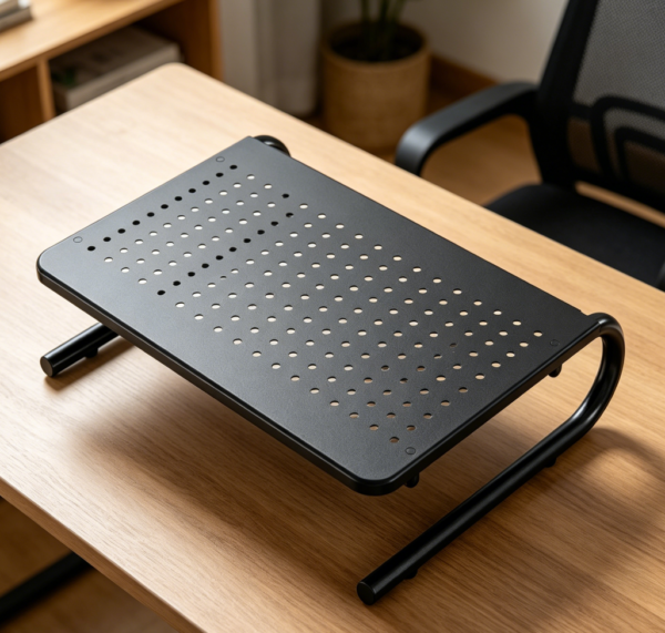 Vented Monitor Riser & Desk Organiser, Shelf for PC, Printer, Home Office