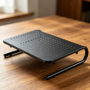 Vented Monitor Riser & Desk Organiser, Shelf for PC, Printer, Home Office
