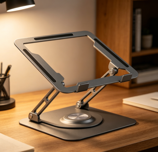 360° Rotating Foldable Laptop Stand, Adjustable, Fits 25-41 cm, Portable