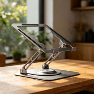 360° Rotating Foldable Laptop Stand, Adjustable, Fits 25-41 cm, Portable