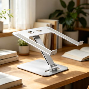 Foldable Aluminium Laptop Stand, Height Adjustable, Fits 25-41 cm