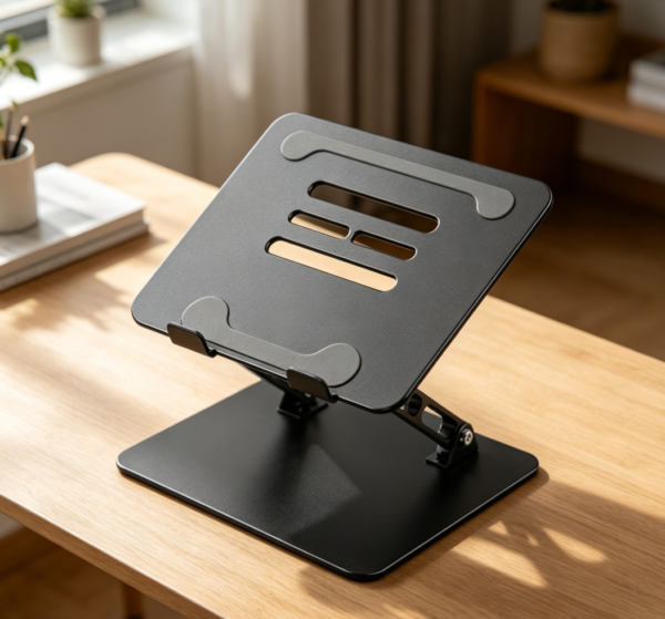Metal Foldable Laptop Stand, Ventilated, Adjustable, Fits 25-40 cm