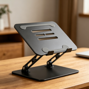 Metal Foldable Laptop Stand, Ventilated, Adjustable, Fits 25-40 cm