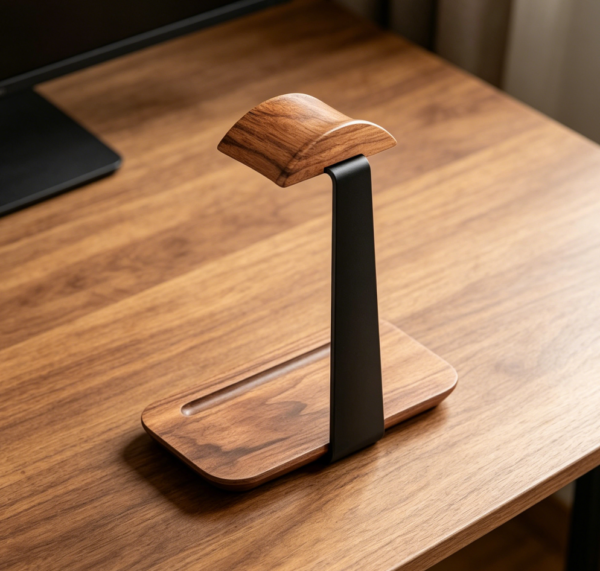 Wooden Headphone Stand