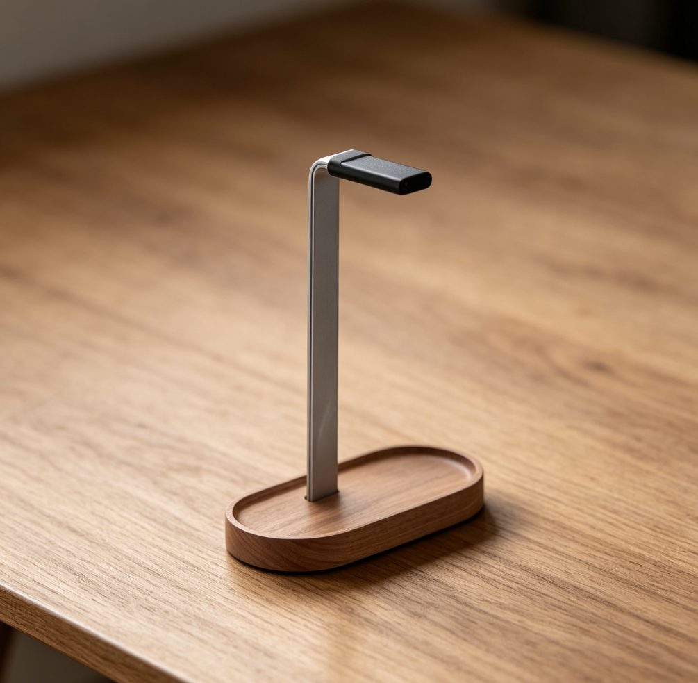 Solid Wood Headphone Stand