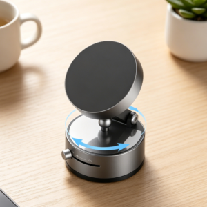 360° Magnetic Suction Cup Phone Mount for Car & Smooth Surfaces, Hands-Free