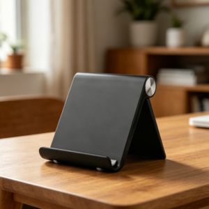 Foldable Desk Phone Holder, Portable Video Call Mount, Black