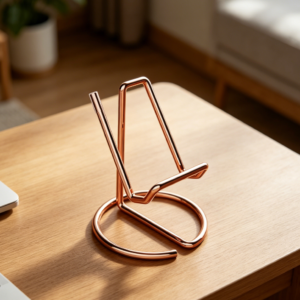Cute Gold Metal Phone Stand, Universal Desk Cradle